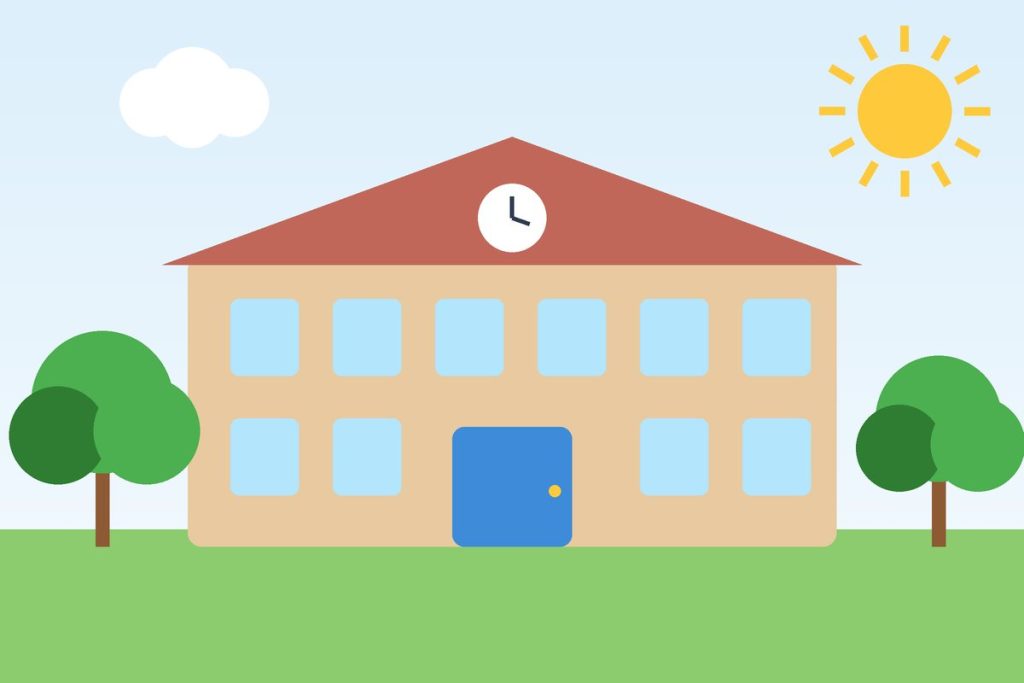 Illustration of a school building